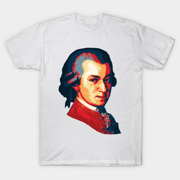 Mozart Pop Art T-Shirt by Nerd_art